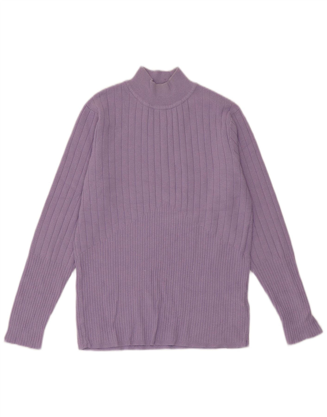 Marks & Spencer Jersey con cuello alto para mujer, talla 40, color morado mediano