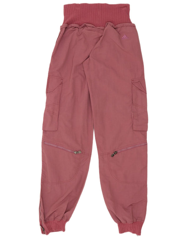 Adidas Mujer Joggers Cargo Pantalones Pequeños W29 L33 Algodón Rosa