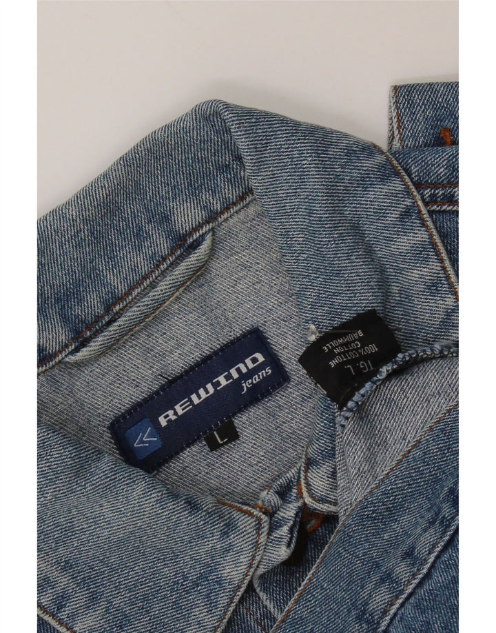 Rewino Chaqueta vaquera para hombre UK 40 Grande Algodón azul