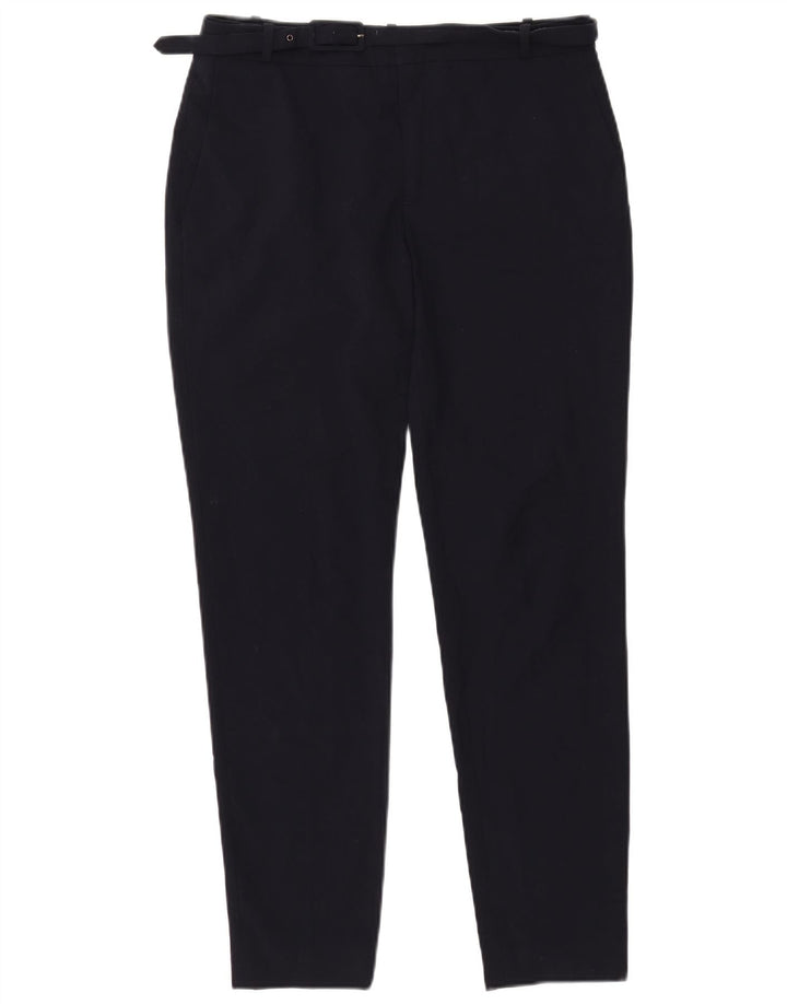 Zara Mujer Pantalón Chino Slim Medium W28 L31 Poliéster Azul Marino