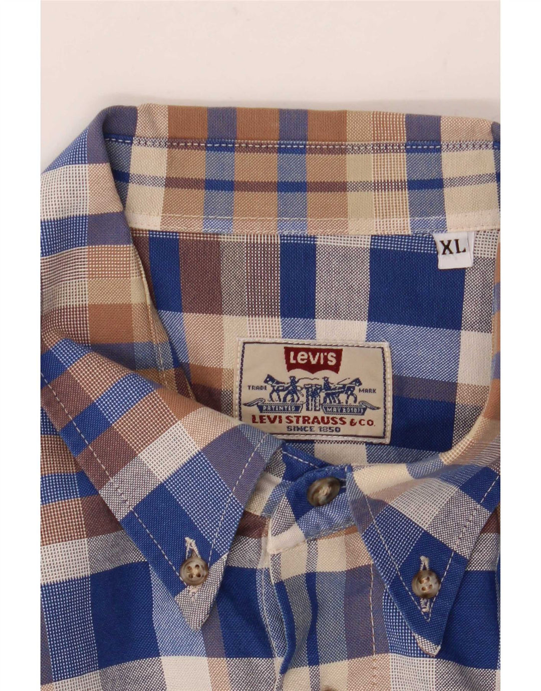 Camisa Levi's Hombre XL Cuadros Azules