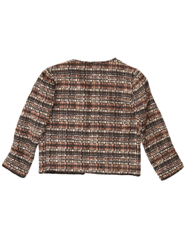 Pinko Chaqueta Bolero de Manga 3/4 para Mujer UK 40 Small Algodón Multicolor