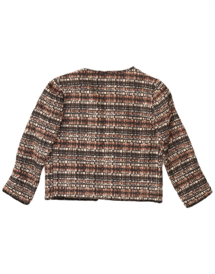 Pinko Chaqueta Bolero de Manga 3/4 para Mujer UK 40 Small Algodón Multicolor