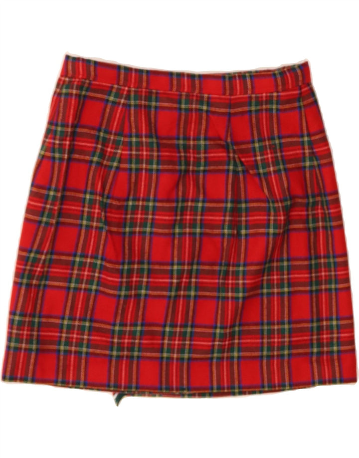 VINTAGE Womens Wrap Skirt W26 Small Red Check Vintage Vintage and Second-Hand Vintage from Messina Hembry 