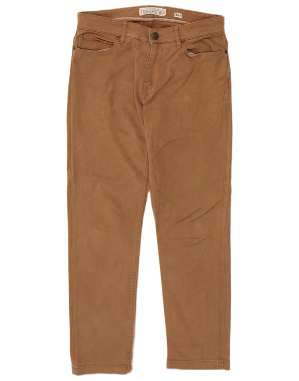 Fat Face Mens Straight Jeans W32 L30 Beige Cotton