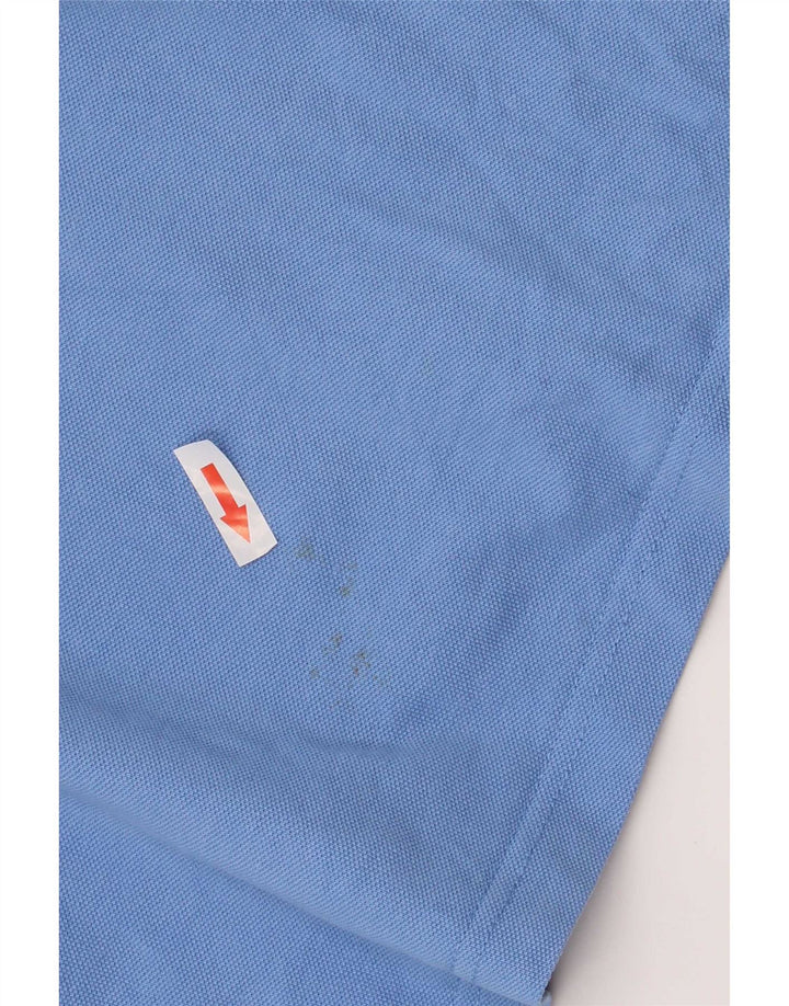 Crew Clothing Polo para hombre de algodón a rayas azul medio