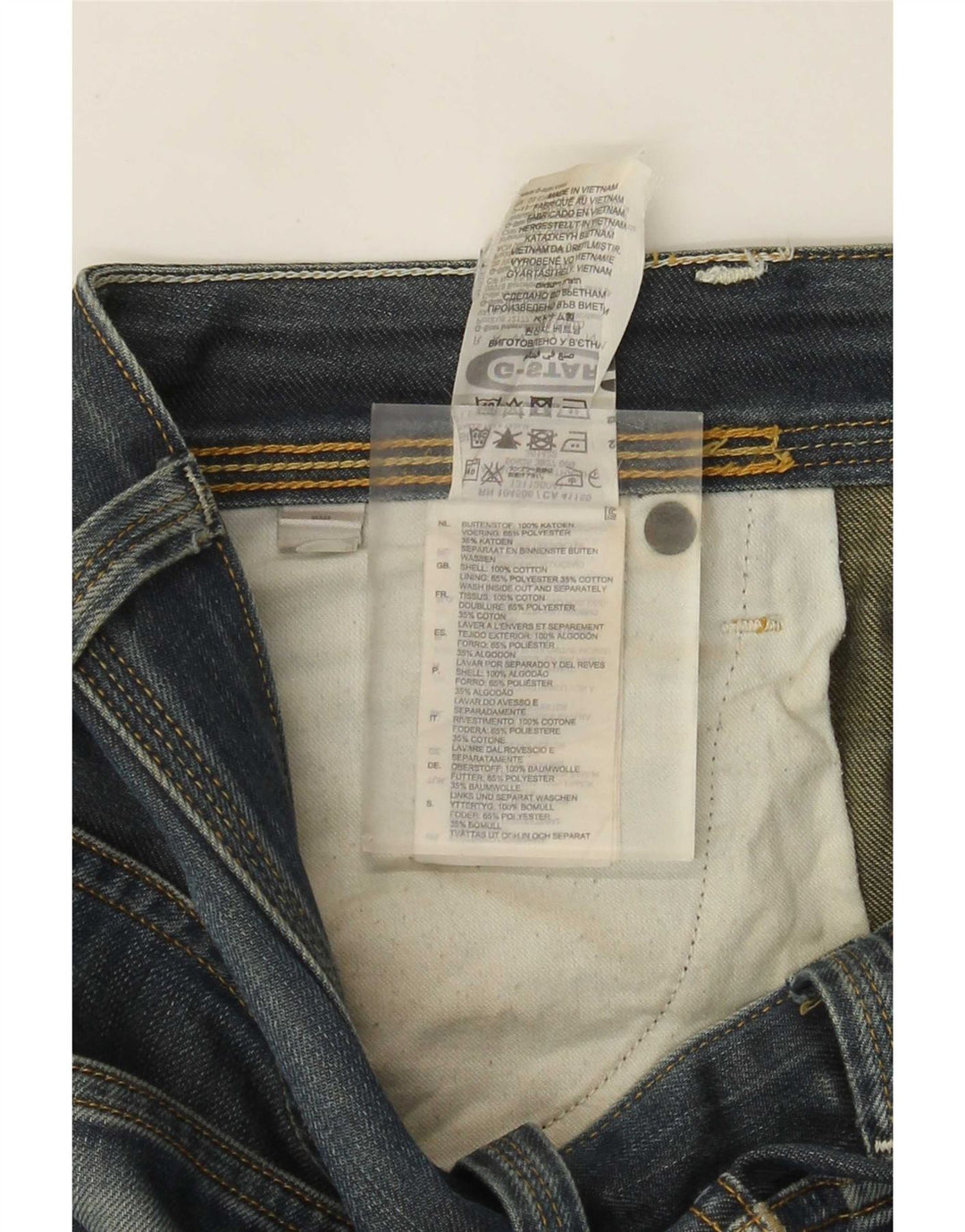 Vaqueros ajustados para hombre G-Star W32 L32 Algodón azul