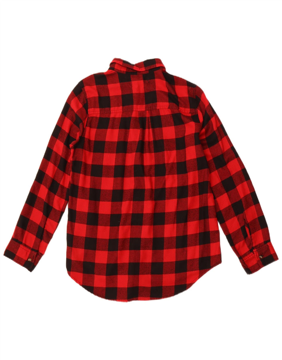 HOLLISTER Camisa de franela estilo novio para mujer UK 44 Medium Red Gingham