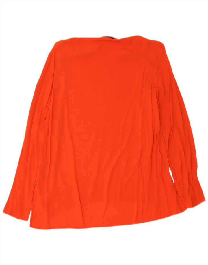 Zara Mujer Blusa Top UK 44 Large Viscosa Roja