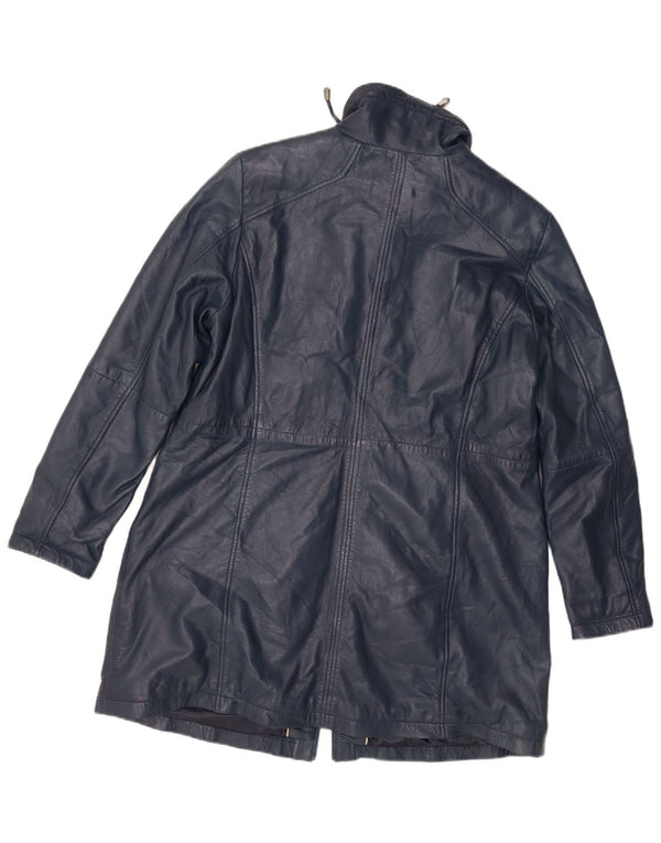 Jilani Abrigo de cuero holgado para hombre EU 44 XS Azul marino