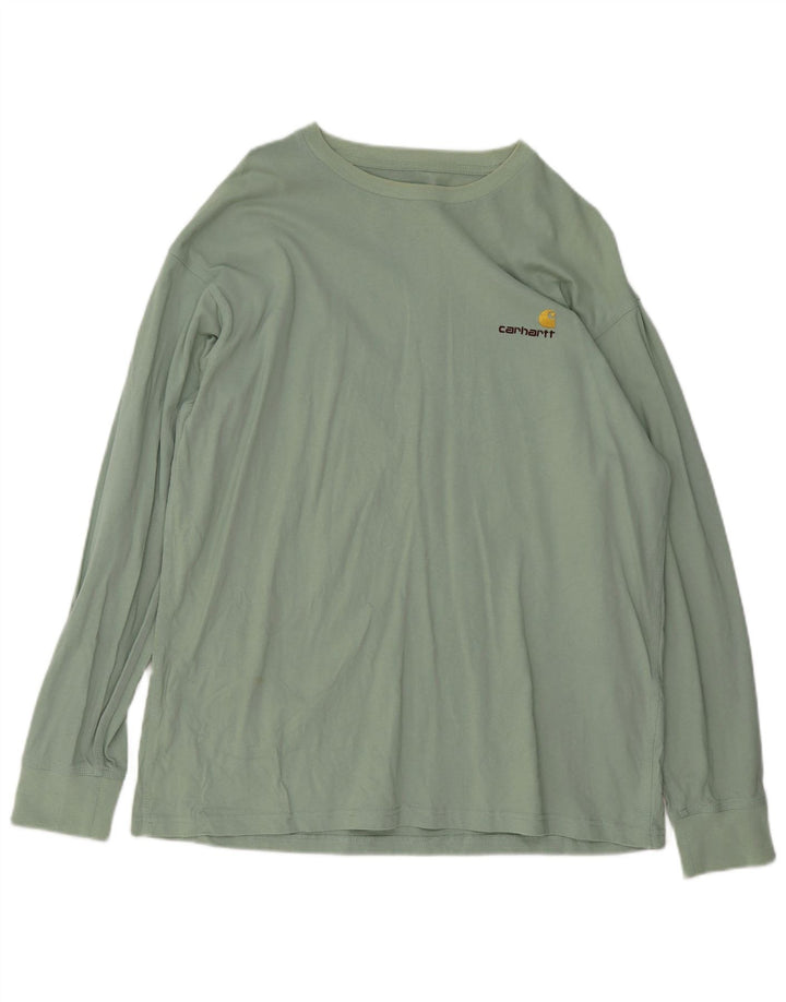 Carhartt Hombre Top Manga Larga XL Algodón Verde