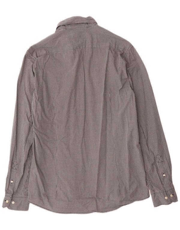 Barbour Camisa Entallada De Algodón A Cuadros Negro Grande Para Hombre
