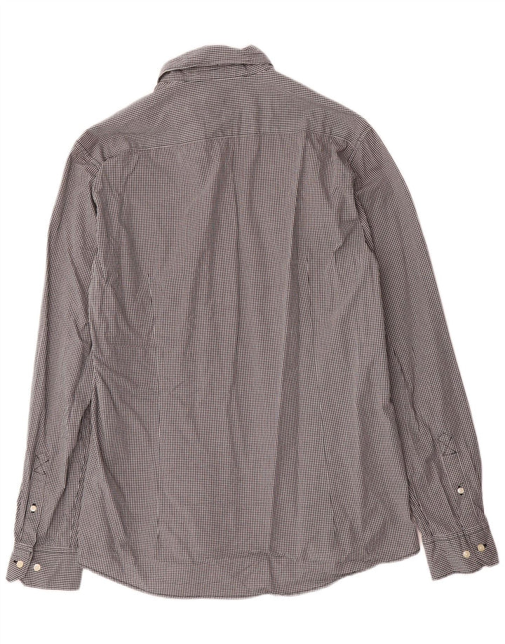 Barbour Camisa Entallada De Algodón A Cuadros Negro Grande Para Hombre