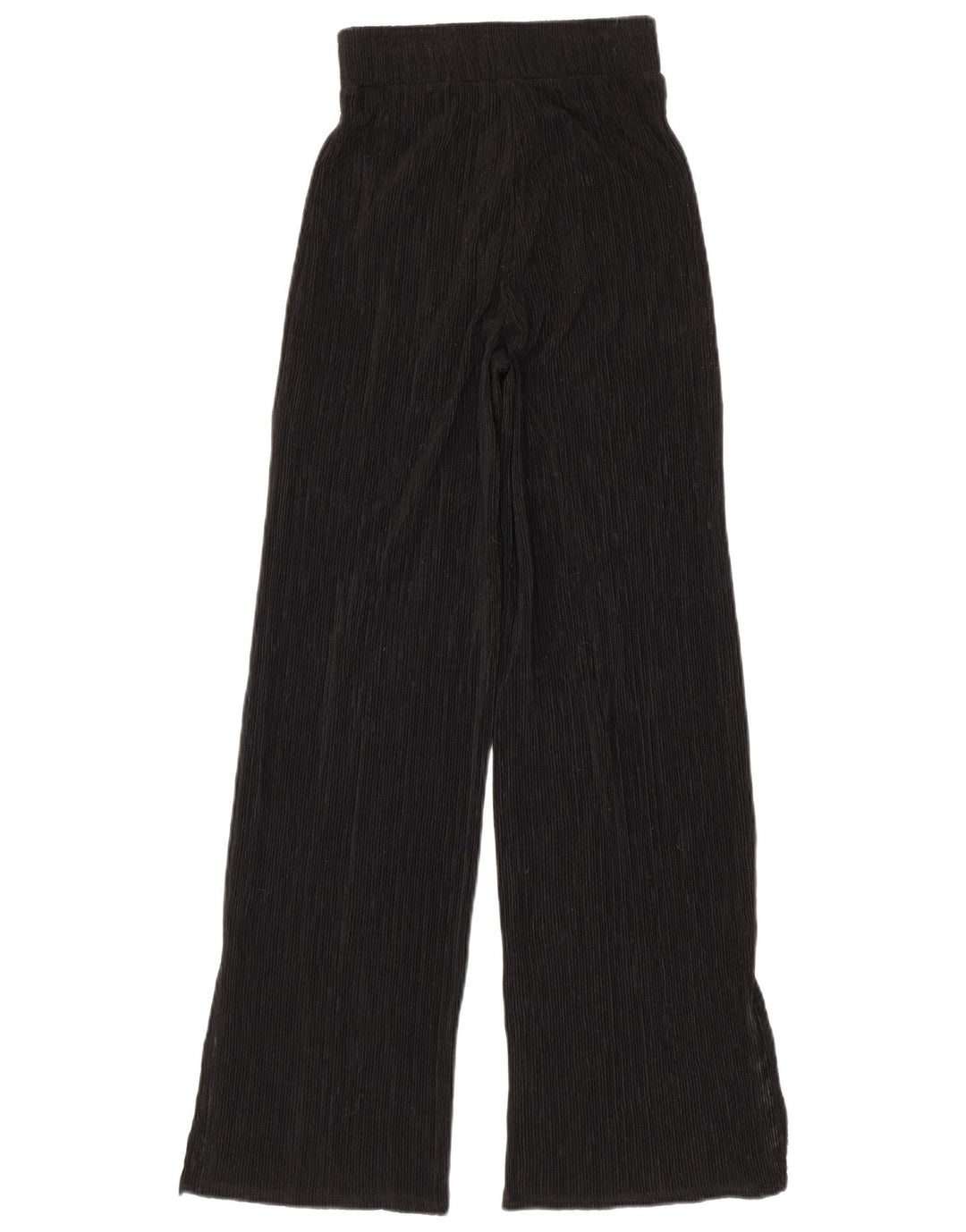 Zara Mujer Ver A Través De Pantalones De Pierna Ancha Pequeño W24 L31 Negro