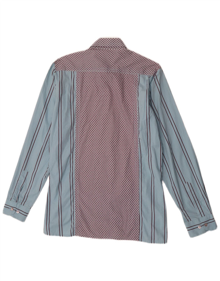 Camisa Hugo Boss Hombre Algodón Rayas Azul Medio