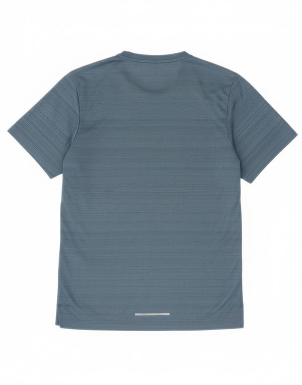 Camiseta Nike Dri Fit para hombre Top pequeño poliéster a rayas azules