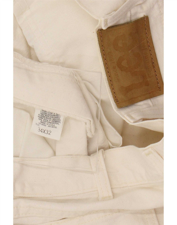 Vaqueros rectos Lee para hombre W34 L32 Algodón blanco