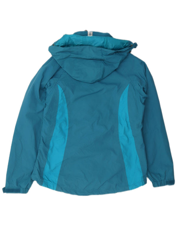 Chaqueta impermeable con capucha Isoory para mujer de Mountain Warehouse UK 40 Medium Blue Nylon