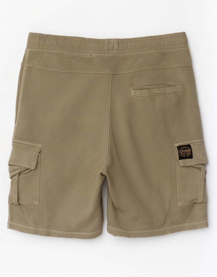 Superdry Shorts deportivos tipo cargo de algodón caqui medio para hombre