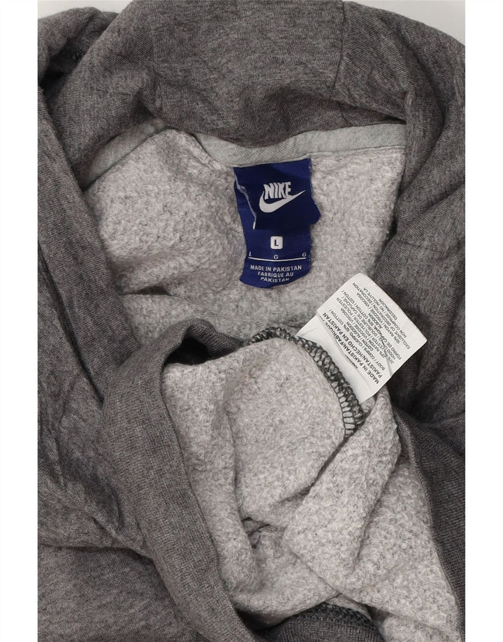 NIKE Jersey con capucha para hombre, talla grande, algodón gris