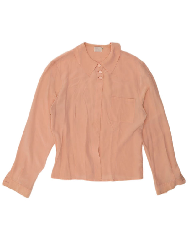 Blusa vintage para mujer IT 46 Seda rosa grande