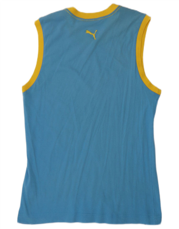 Puma Camiseta Sin Mangas Con Estampado De Algodón En Color Azul Medio Para Hombre