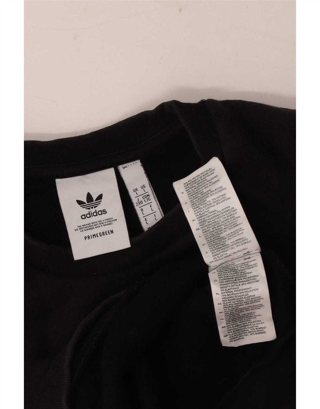 Adidas Hombre Sudadera Jumper Grande Negro Algodón