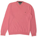 Tommy Hilfiger Jersey con Cuello en V para Hombre de algodón Rosa Medio