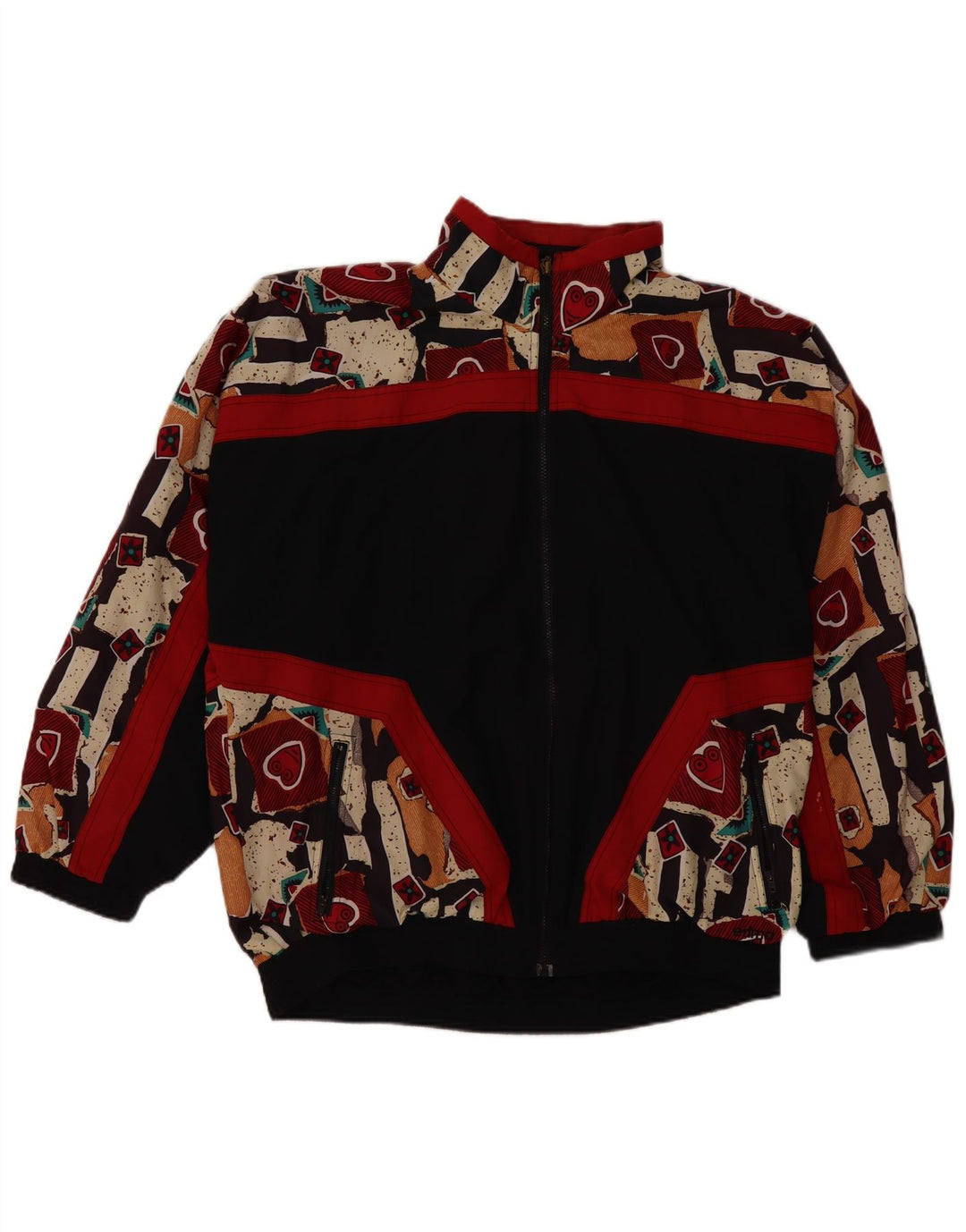 Erima Chándal para hombre Top Jacket 2XL Poliéster geométrico negro