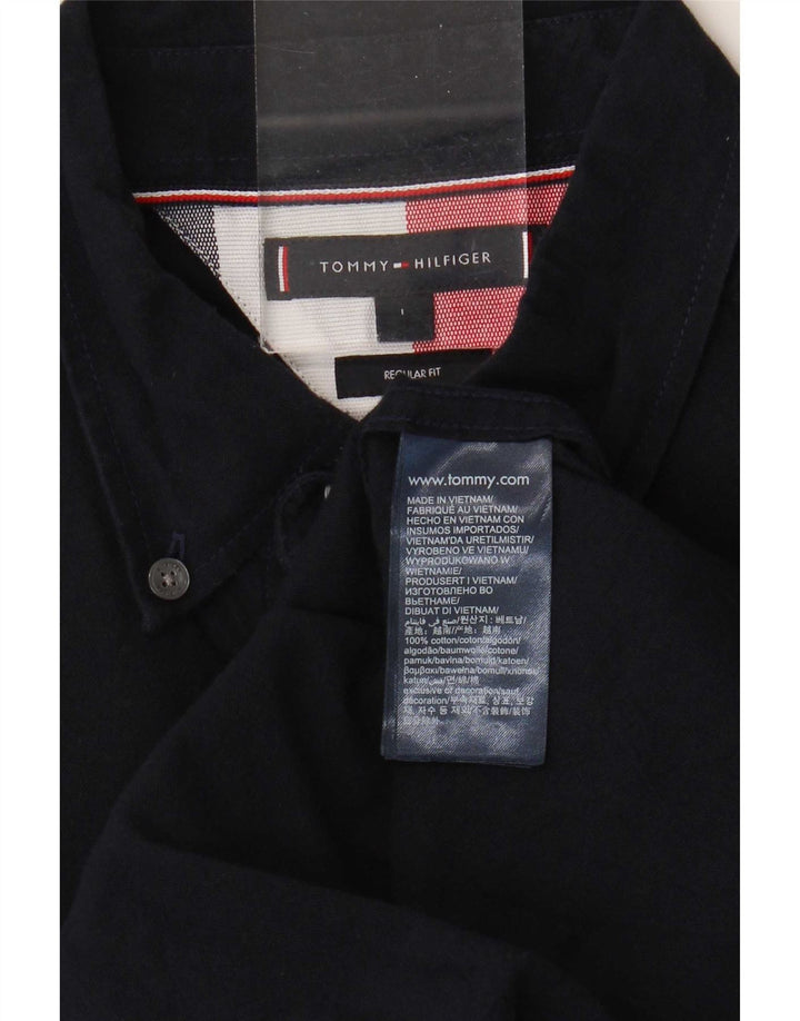 Tommy Hilfiger Camisa Regular Fit para Hombre Grande Algodón Azul Marino