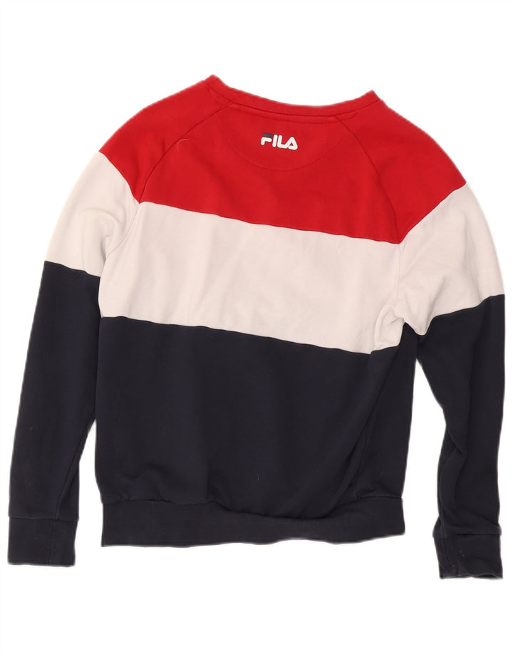 Fila Sudadera extragrande para mujer, talla 6, XS, bloque de color multicolor