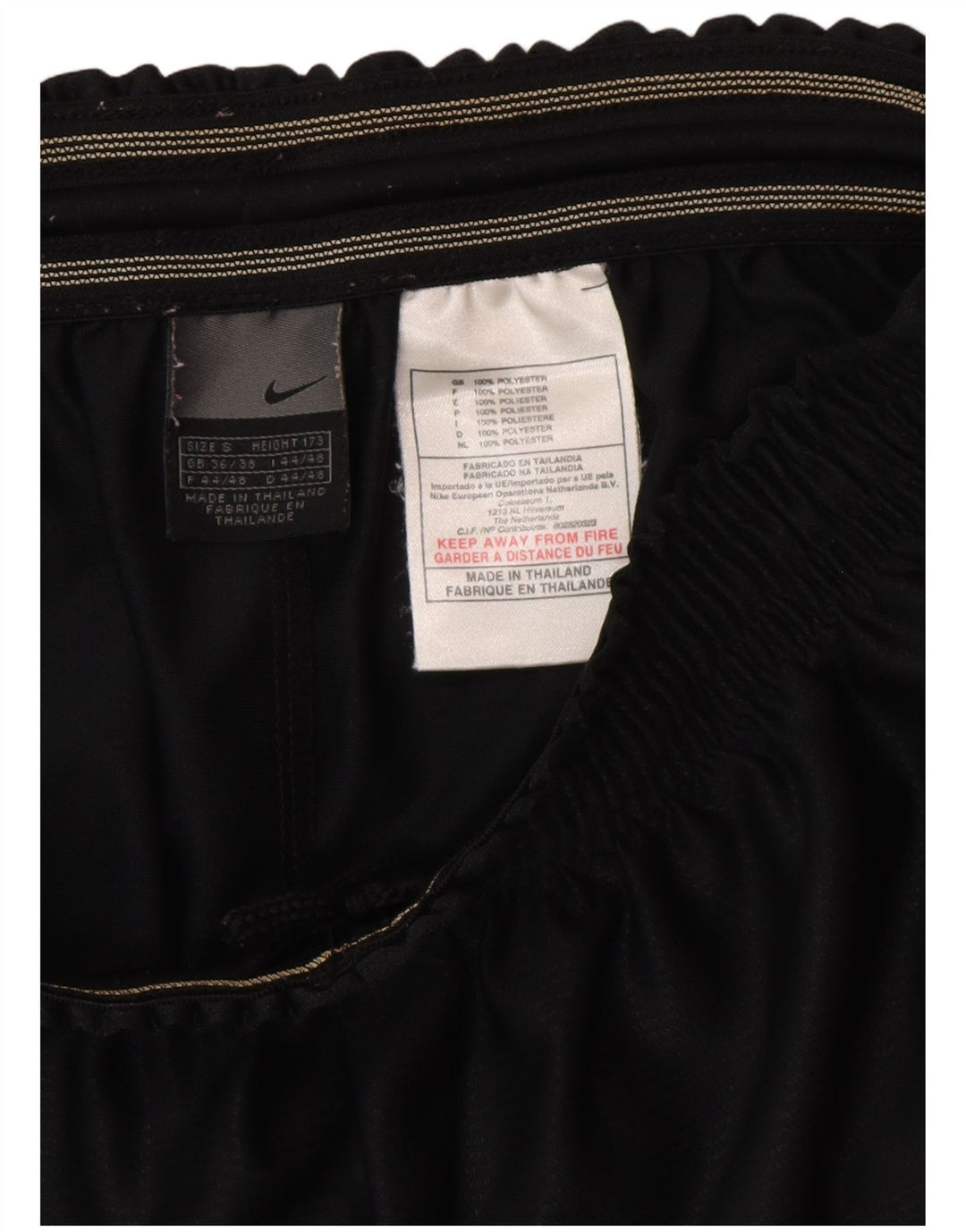 Nike Pantalones cortos deportivos para hombre UK 36/38 Small Negro Poliéster