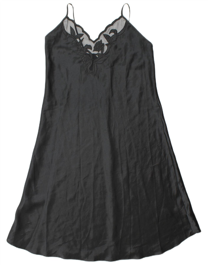 CALLE. BERNARD Vestido lencero para mujer UK 46 Grande Poliéster negro
