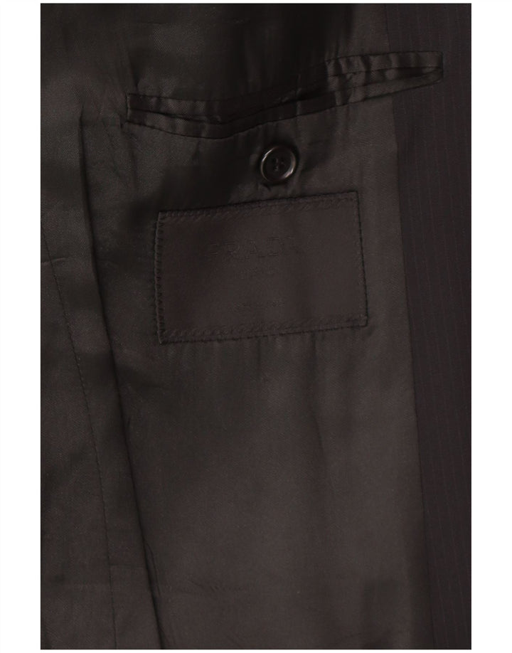PRADA Traje de 2 piezas con 3 botones para hombre IT 52 XL W34 L30 Negro Clásico