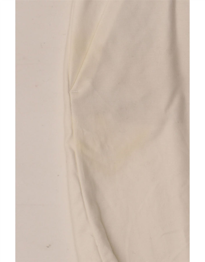 Zara Mujer Pantalones Cortos Chinos De Cintura Alta Mediano W28 Blanco