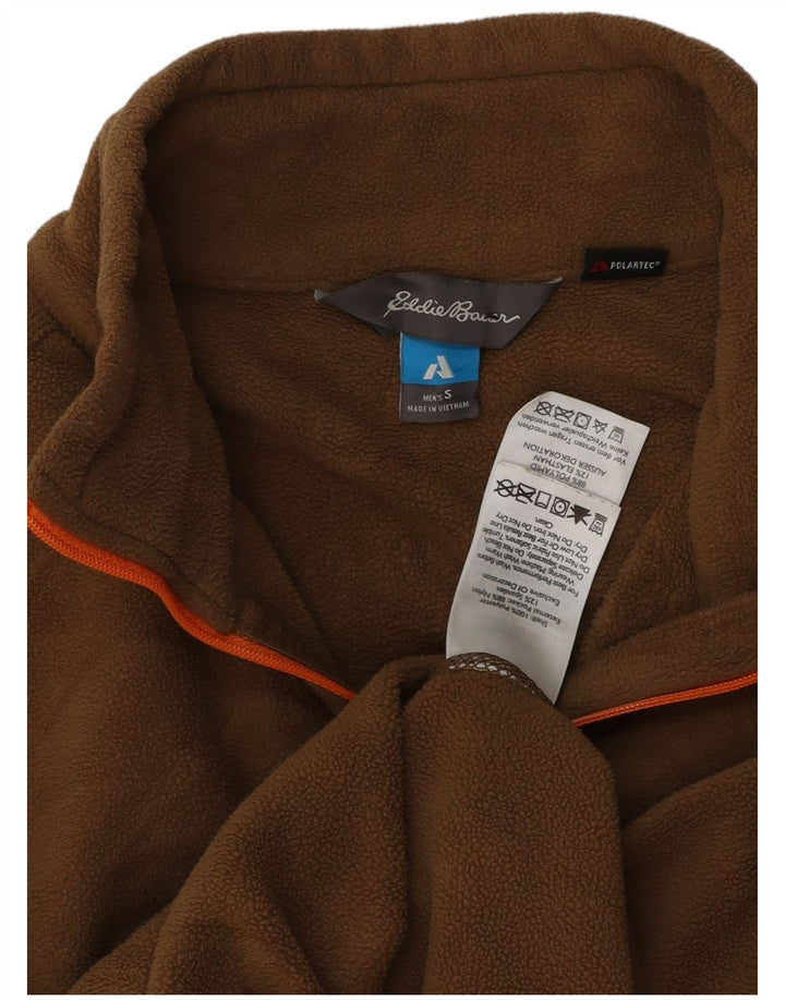 Eddie Bauer Jersey Polartec con Cremallera y Cuello para Hombre, tamaño pequeño, poliéster Beige