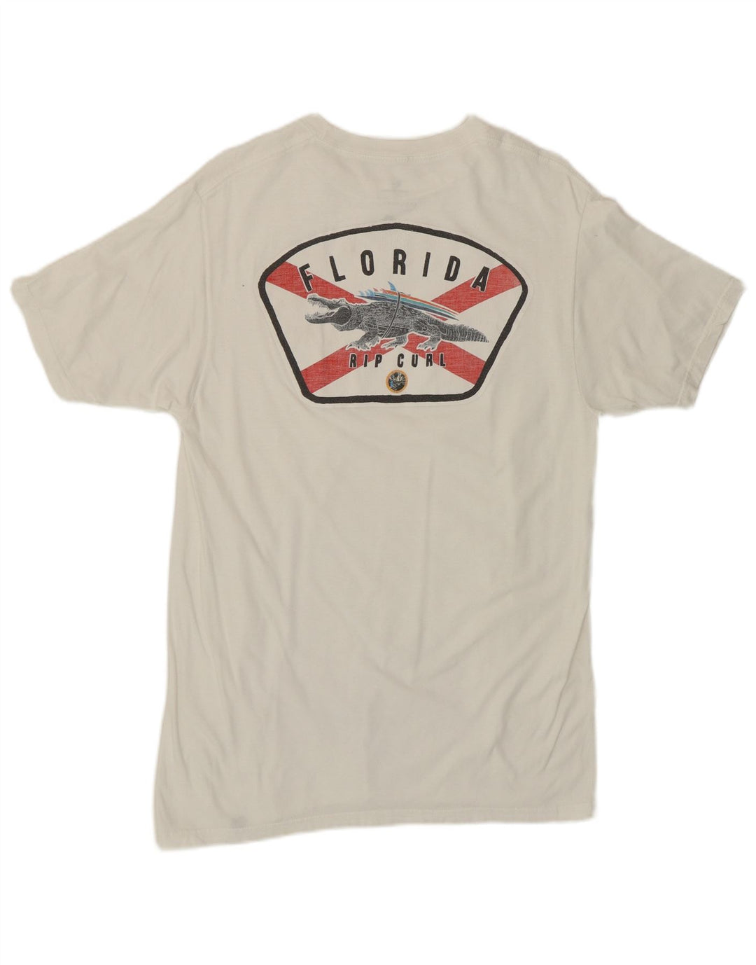 Rip Curl Camiseta gráfica de ajuste estándar para hombre Top de algodón blanco mediano