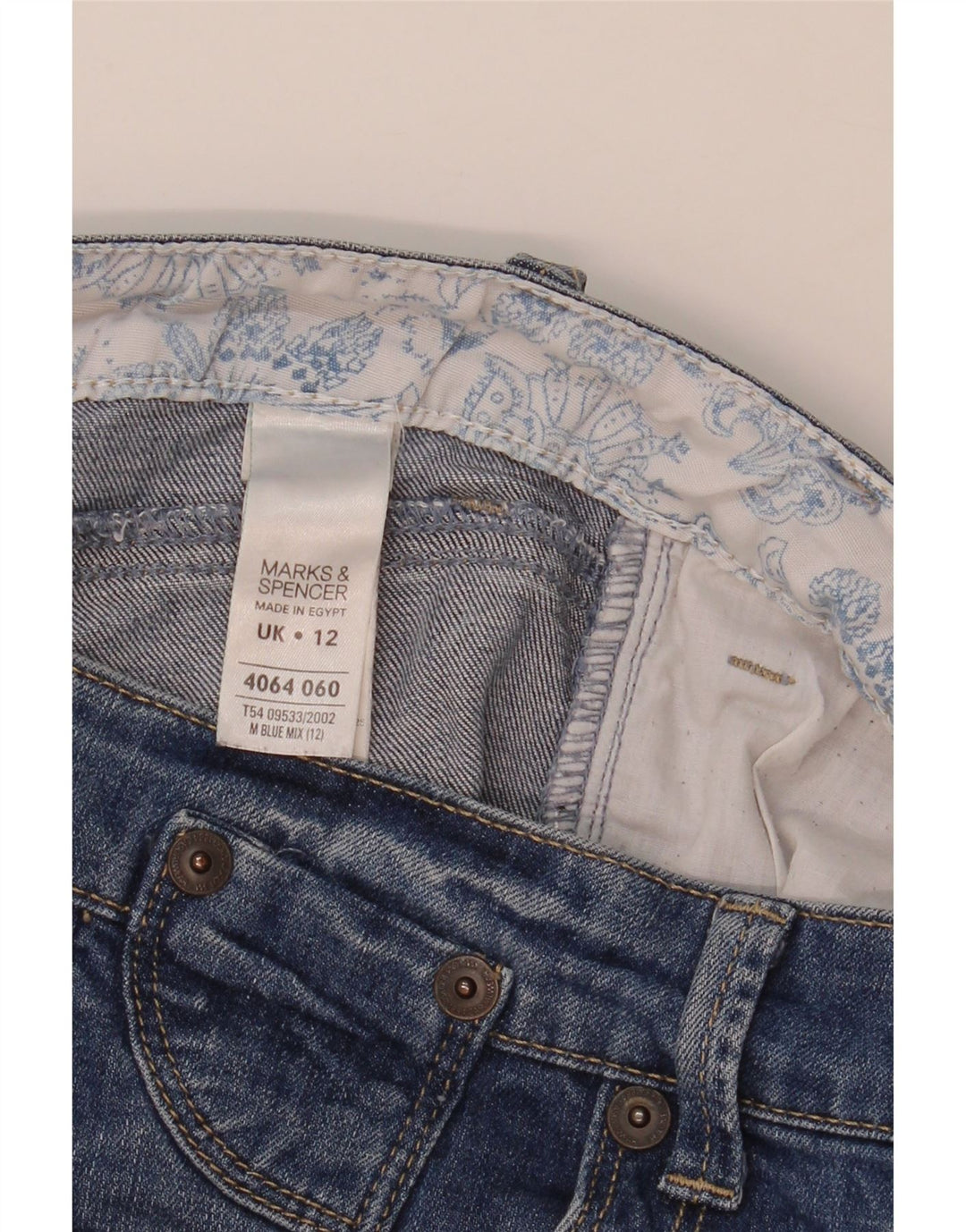 Marks & Spencer Pantalones cortos vaqueros para hombre UK 12 Medium W32 Algodón azul