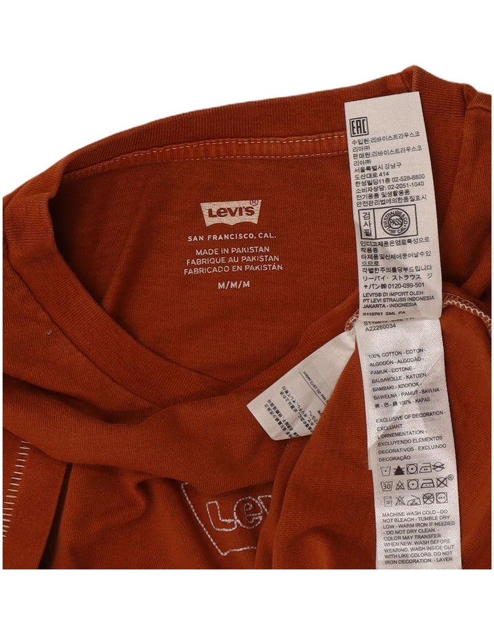 Levi's Camiseta para mujer Top UK 44 Algodón naranja mediano