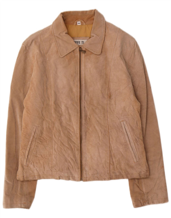Chaqueta de ante para mujer Effe Ti IT 44 Cuero beige medio