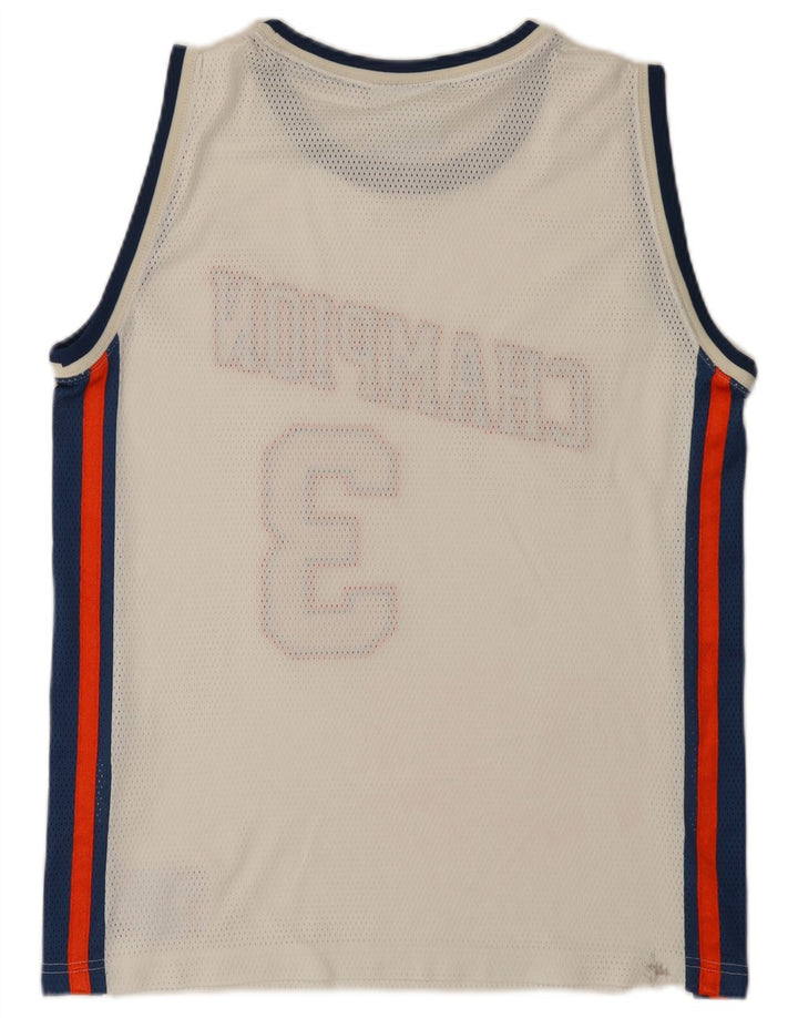 Champion Camiseta Sin Mangas Con Gráfico Para Hombre Small White Colourblock Poliéster