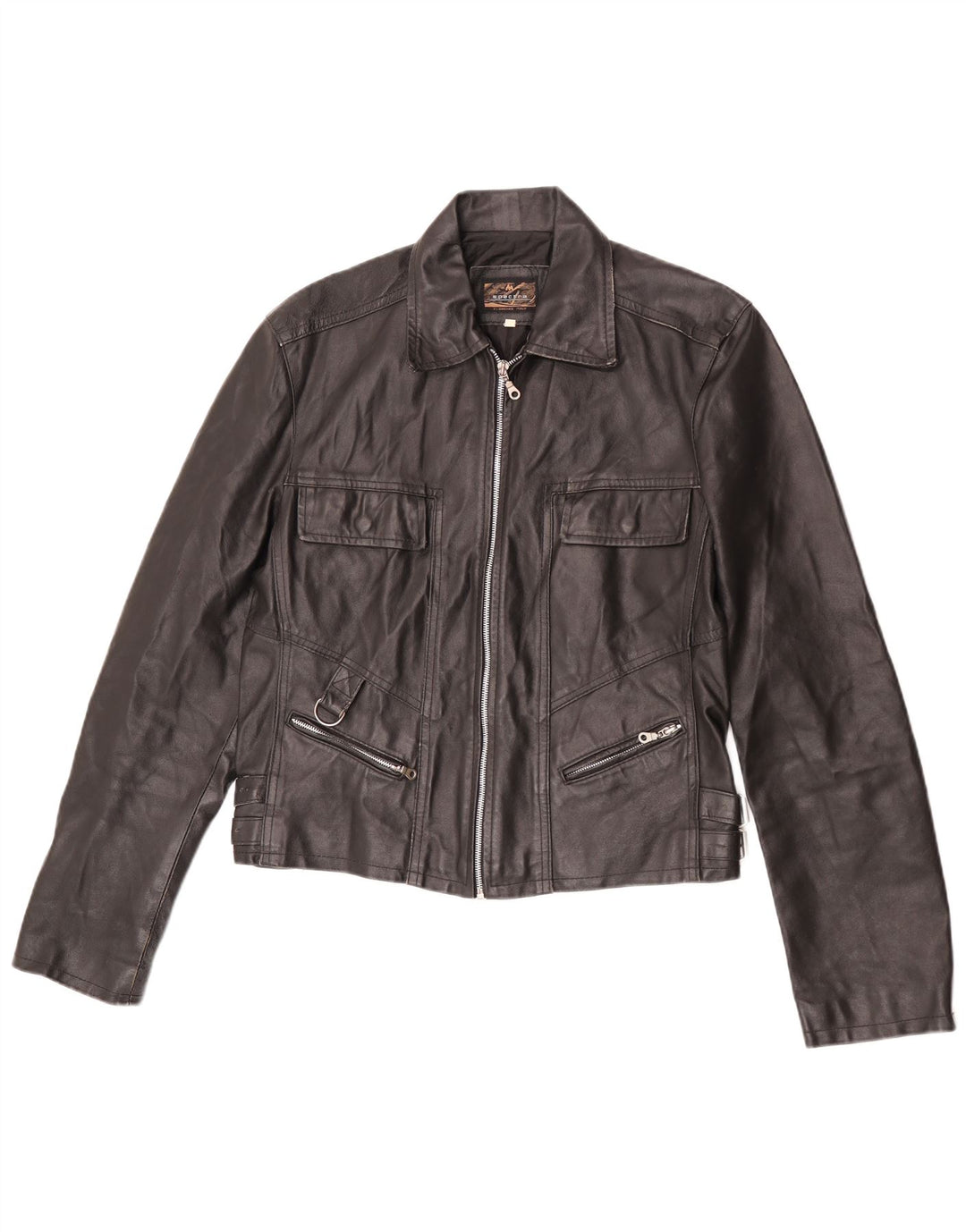 Spectra Chaqueta de cuero para mujer Reino Unido 46 Grande Negro