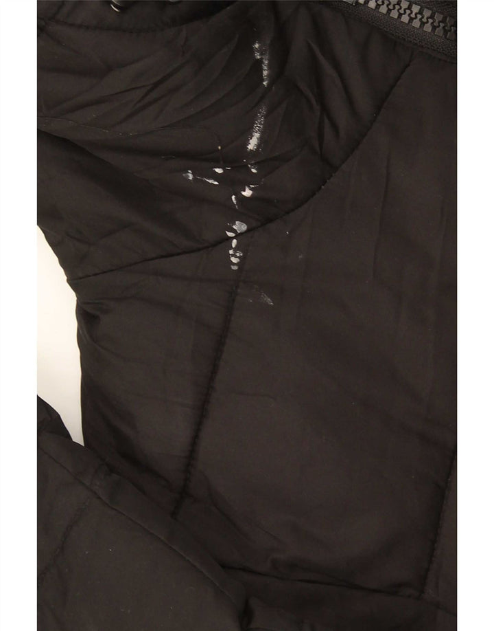 Superdry Chaqueta Acolchada Con Capucha Para Mujer UK 44 Grande Poliéster Negro