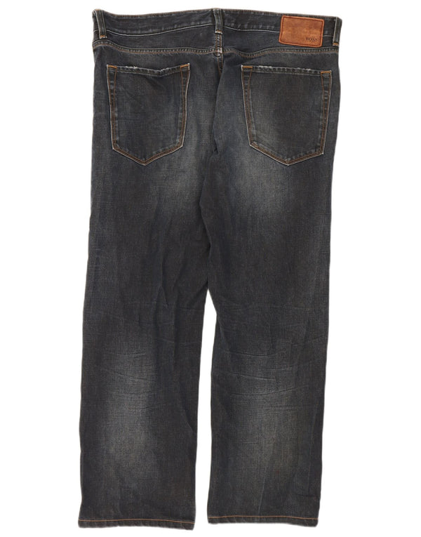 Vaqueros Hugo Boss Hombre Rectos W38 L32 Algodón Azul Marino