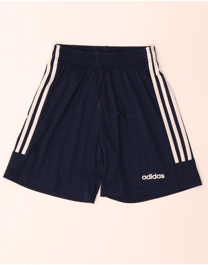 ADIDAS Mujer Aeroready Sport Shorts UK 8 Pequeño Azul Marino Poliéster