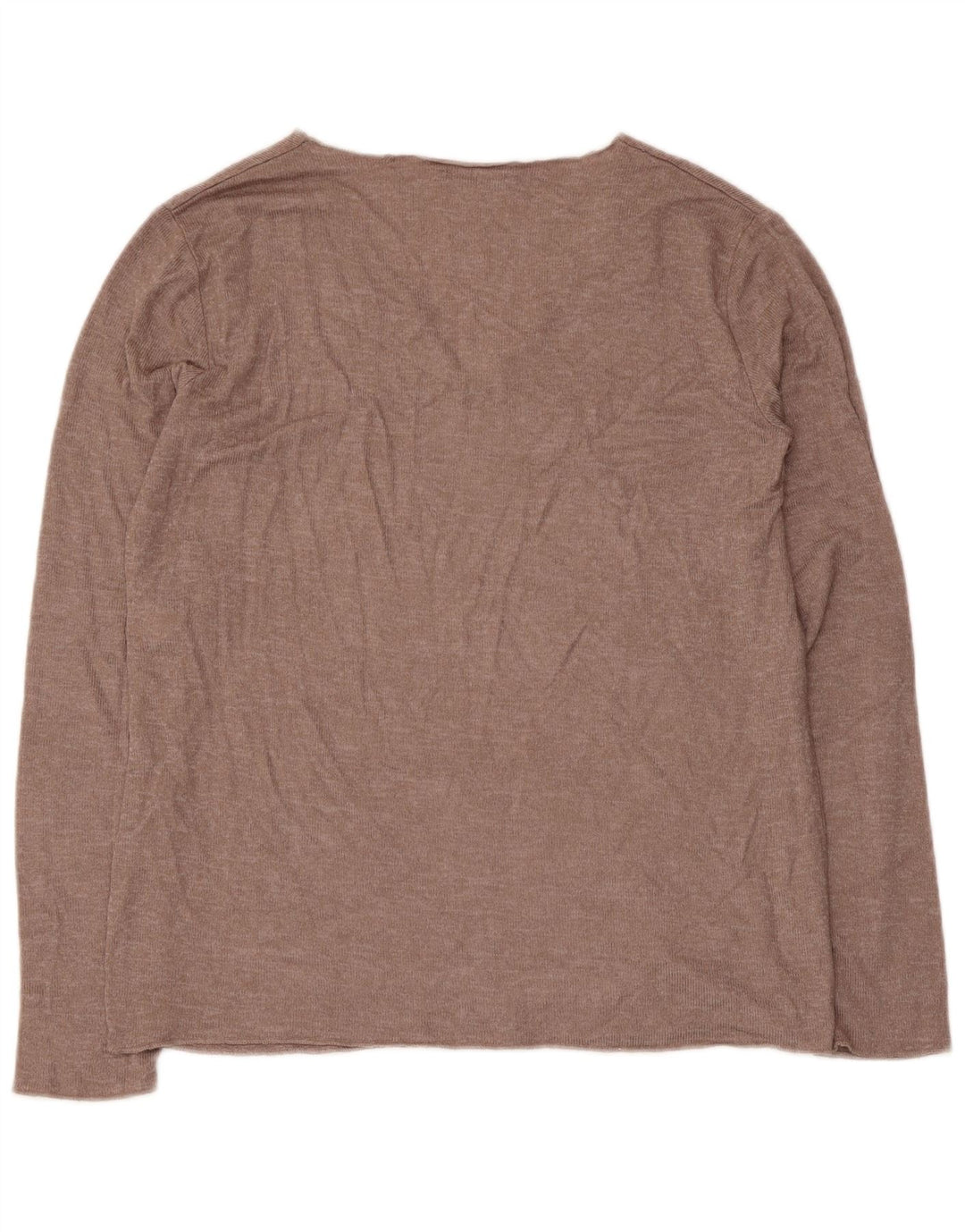 Zara Mujer Blusa Top UK 44 Grande Viscosa Marrón