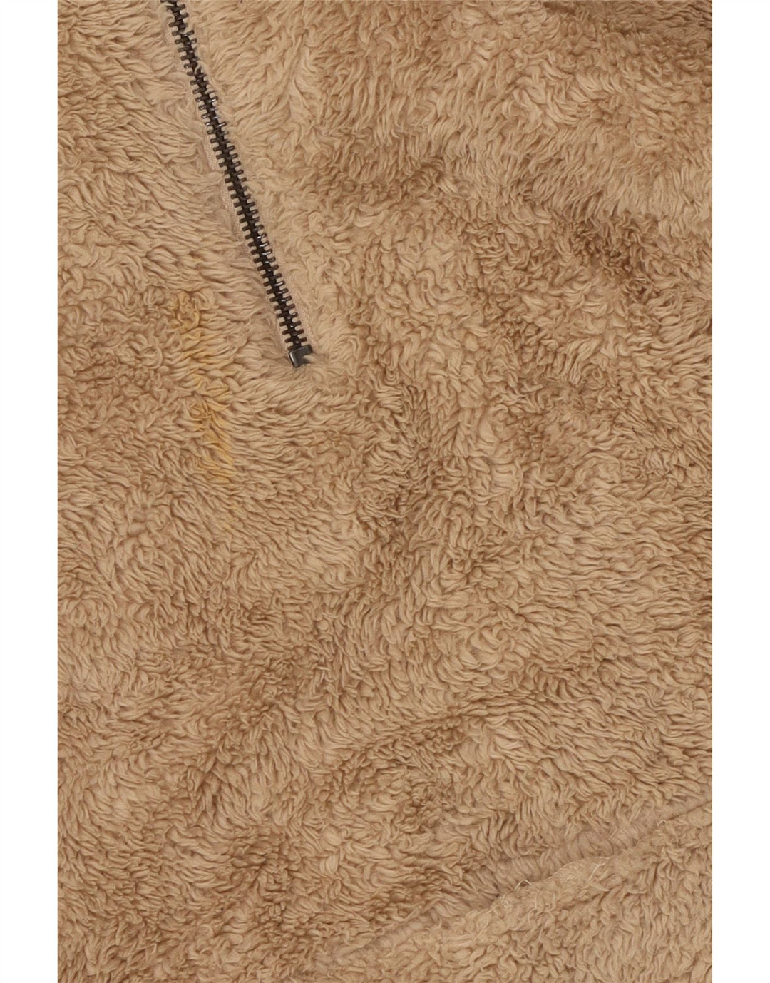 ZARA Hombre Jersey Polar Con Capucha Large Beige
