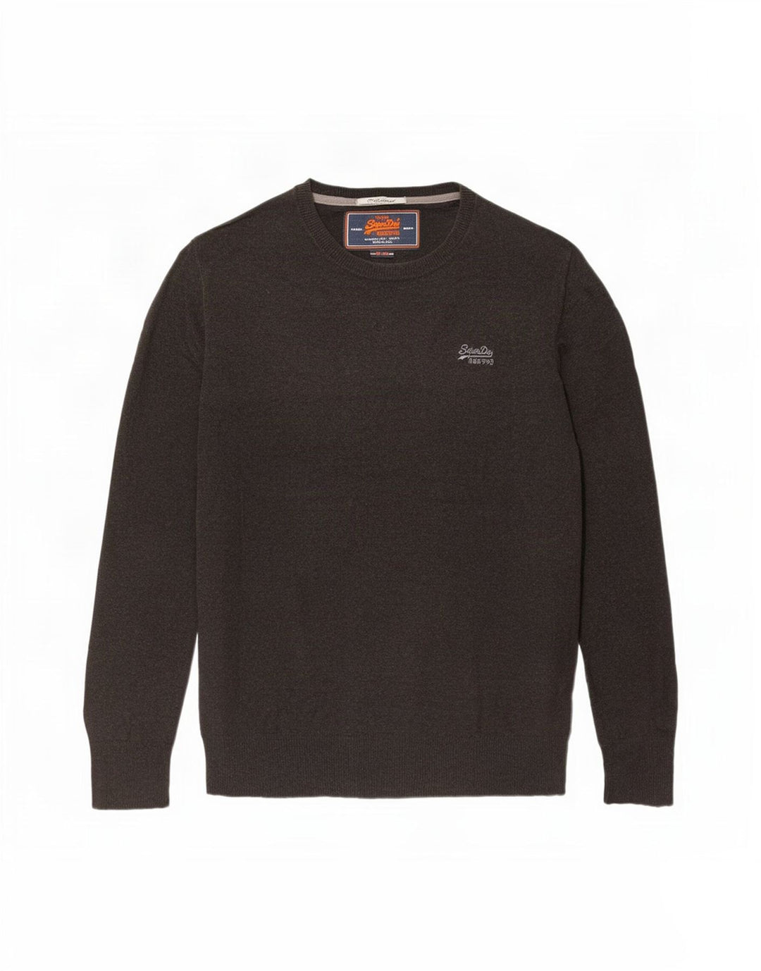 Superdry Jersey De Cuello Redondo Para Hombre Jersey De Algodón Marrón Grande