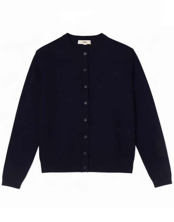 Marks & Spencer - Cárdigan para mujer, talla 40, talla mediana, viscosa, color azul marino