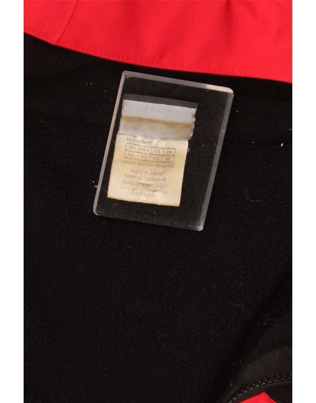 JACK WOLFSKIN Chaqueta cortavientos con capucha para hombre UK 48 4XL Rojo Colorblock